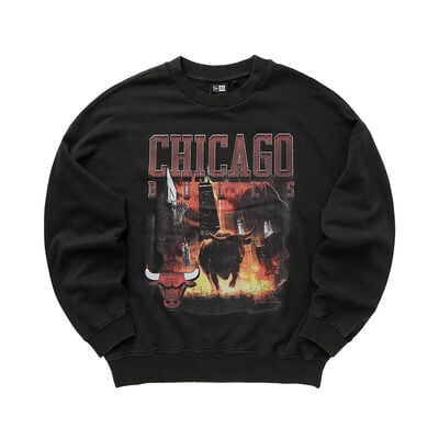 Nba Washed Grphc Os Crew Chicago Bulls New Era