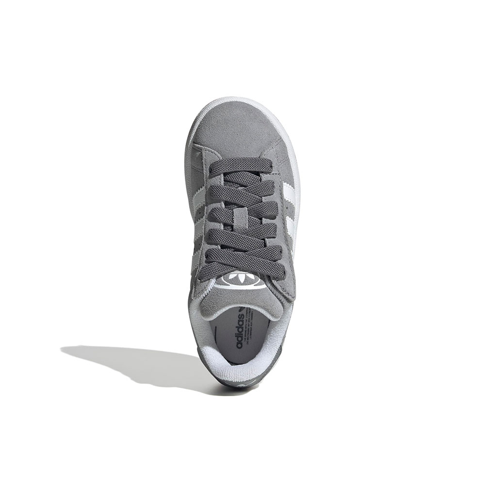 Campus 00S Comfort Closure Elastic Lace Shoes Kids Adidas GRIS 