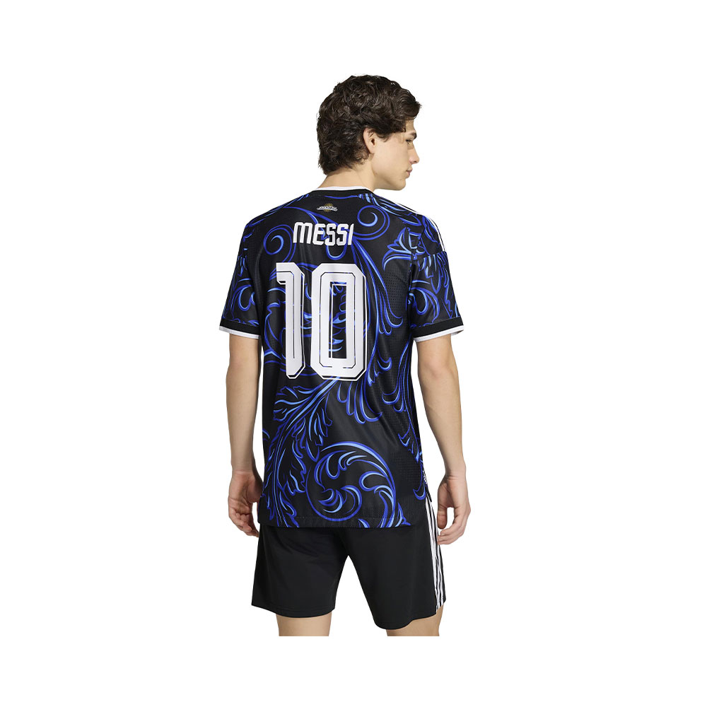 Argentina 26 Away Authentic Messi Jersey Adidas NEGRO 