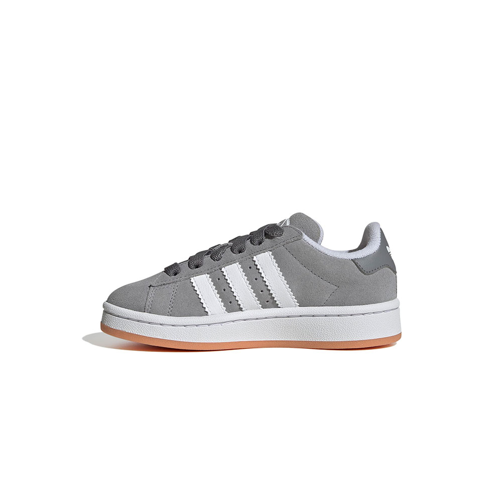 Campus 00S Comfort Closure Elastic Lace Shoes Kids Adidas GRIS 
