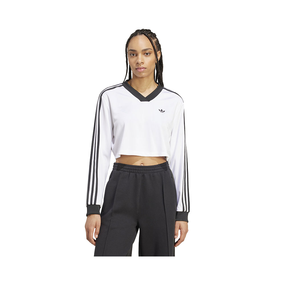 Adicolor Football Jacquard Crop Long Sleeve Top Adidas image number 1