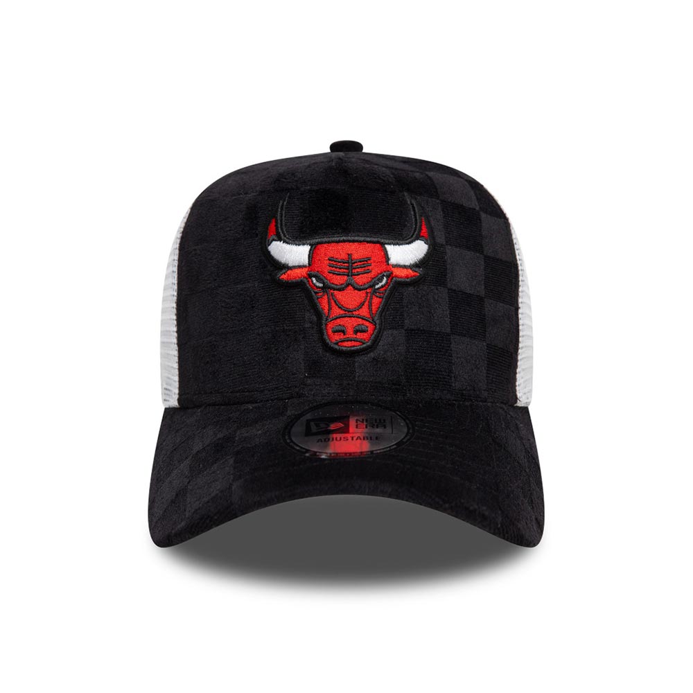 Tonal Check Trucker Chicago Bulls Blk New Era image number 0