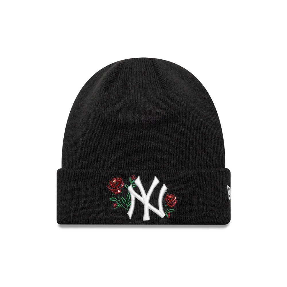 Wmns Sequin Rose Beanie New York Yankees New Era