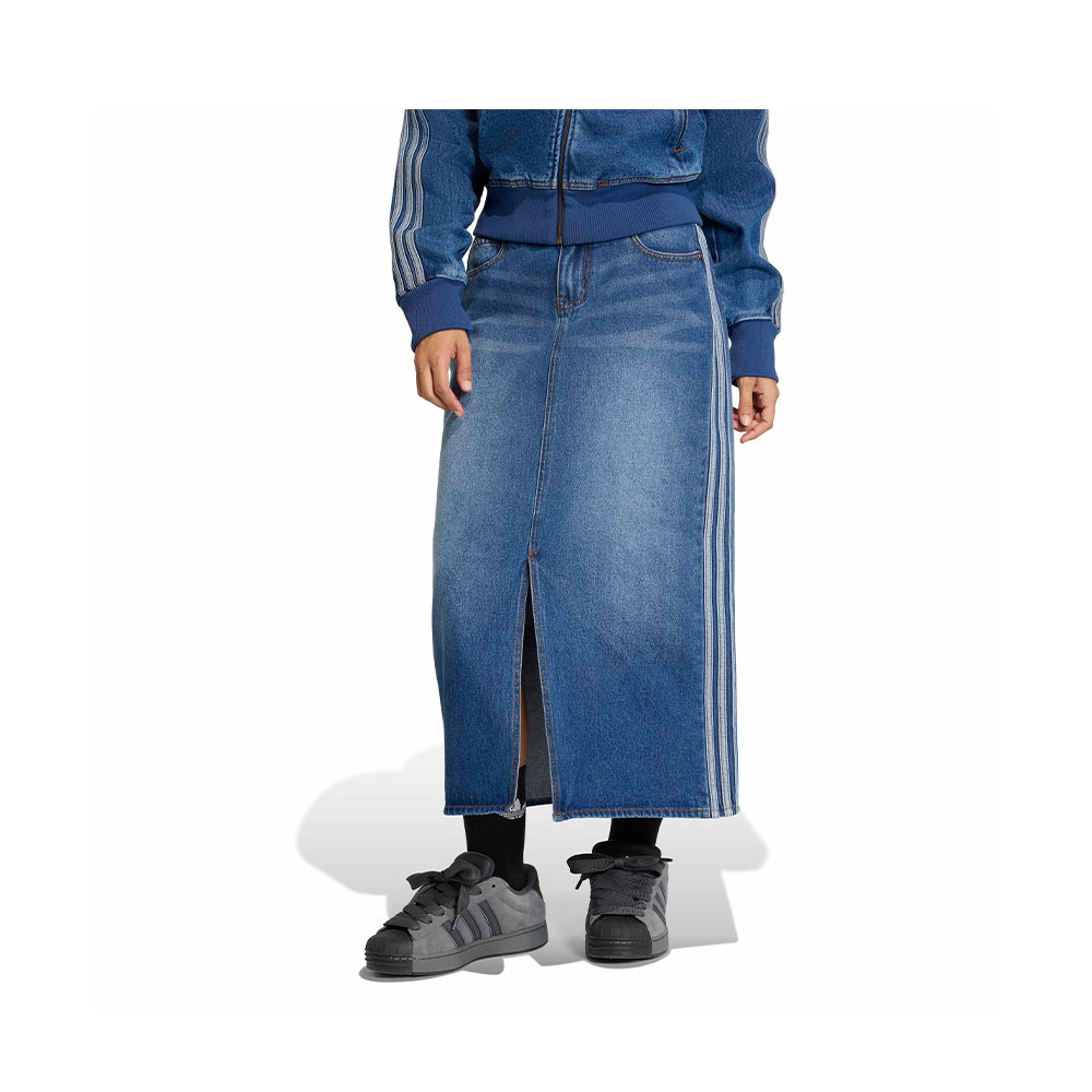 3 Stripes Pencil Skirt Denim Adidas MULTICOLOR 