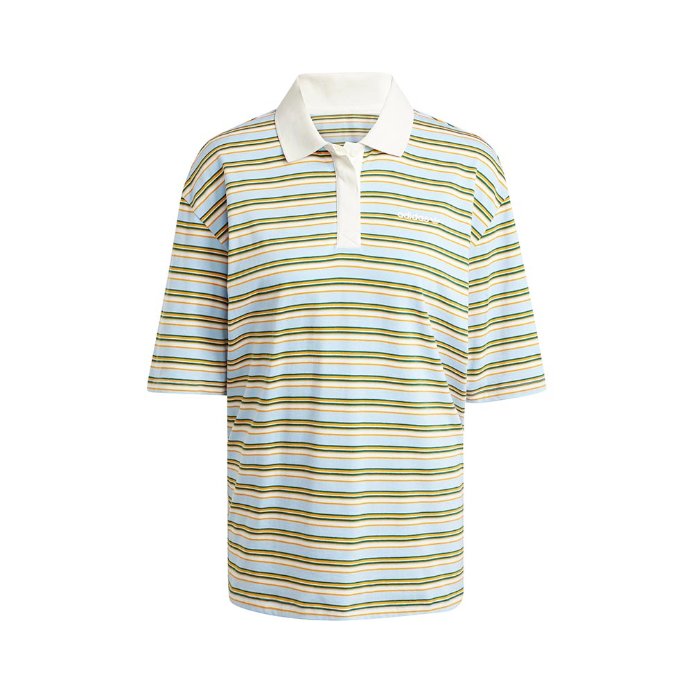 80S Oversized Stripe Polo Shirt Adidas image number 0