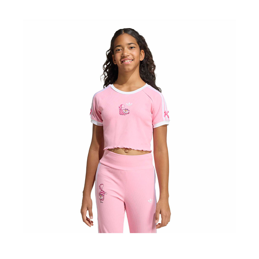 Disney Slim Crop T Shirt Adidas ROSA 