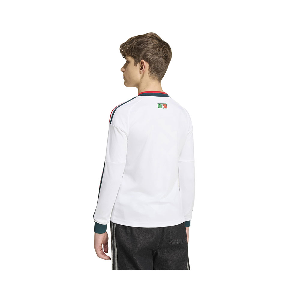 Mexico 26 Away Kids Long Sleeve Jersey Adidas BLANCO 