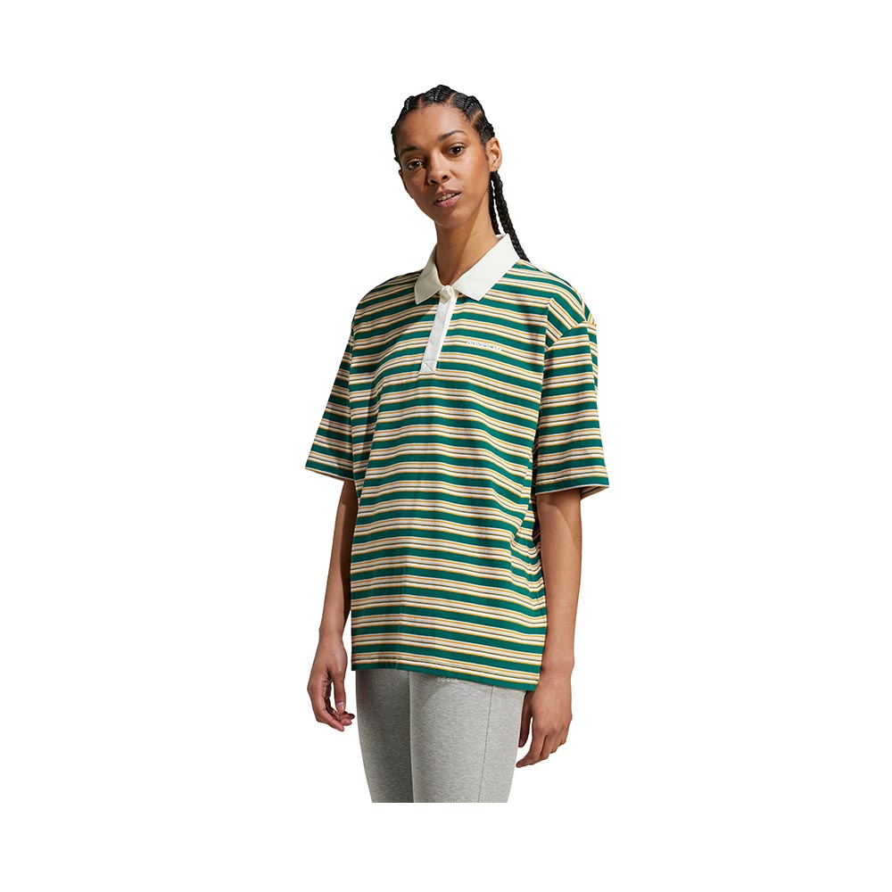 80S Oversized Stripe Polo Shirt Adidas image number 1