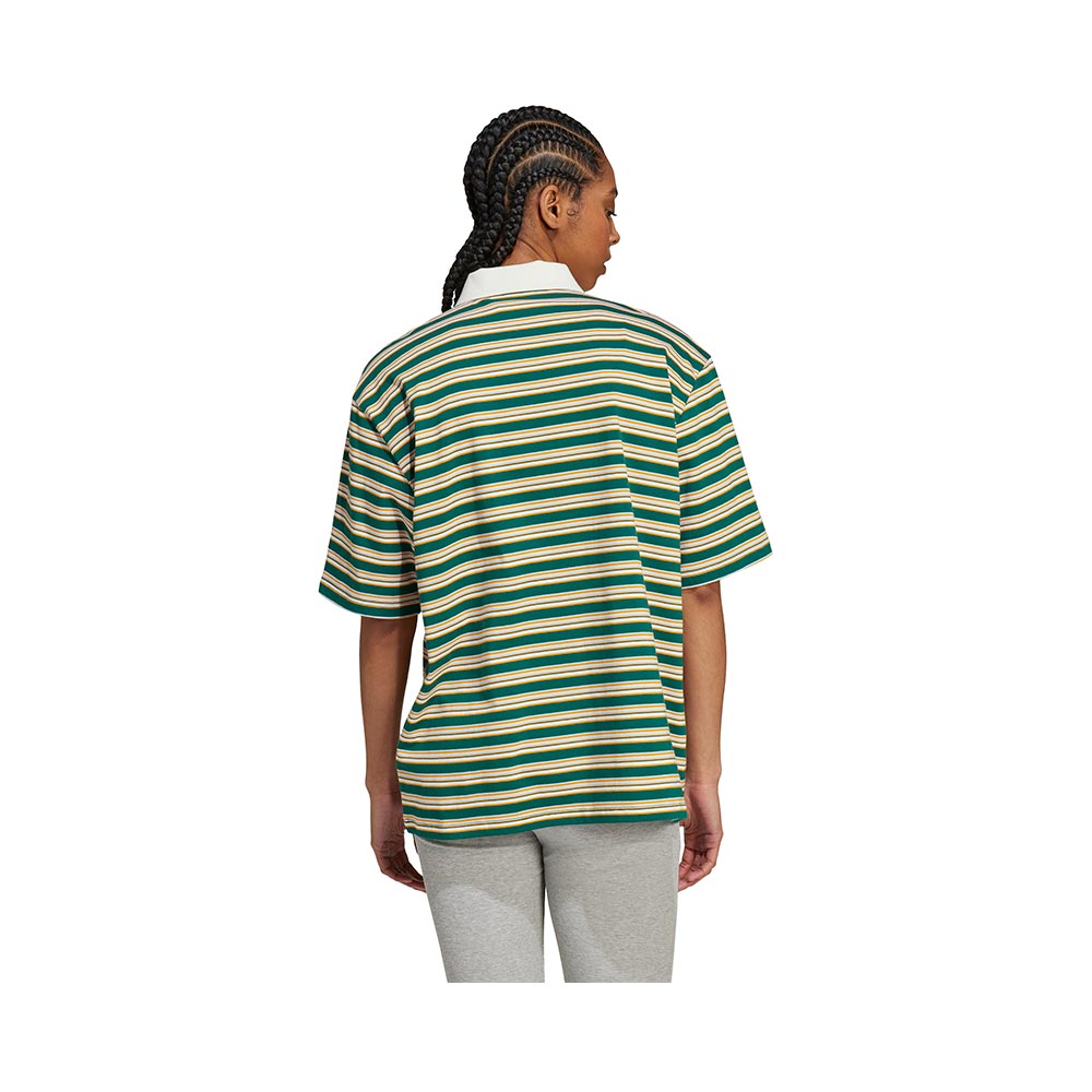 80S Oversized Stripe Polo Shirt Adidas image number 2