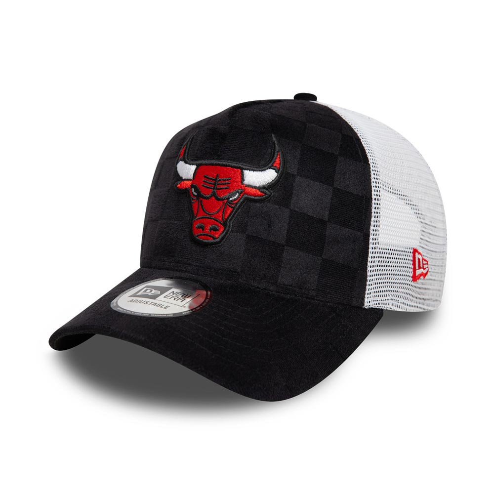Tonal Check Trucker Chicago Bulls Blk New Era image number 1
