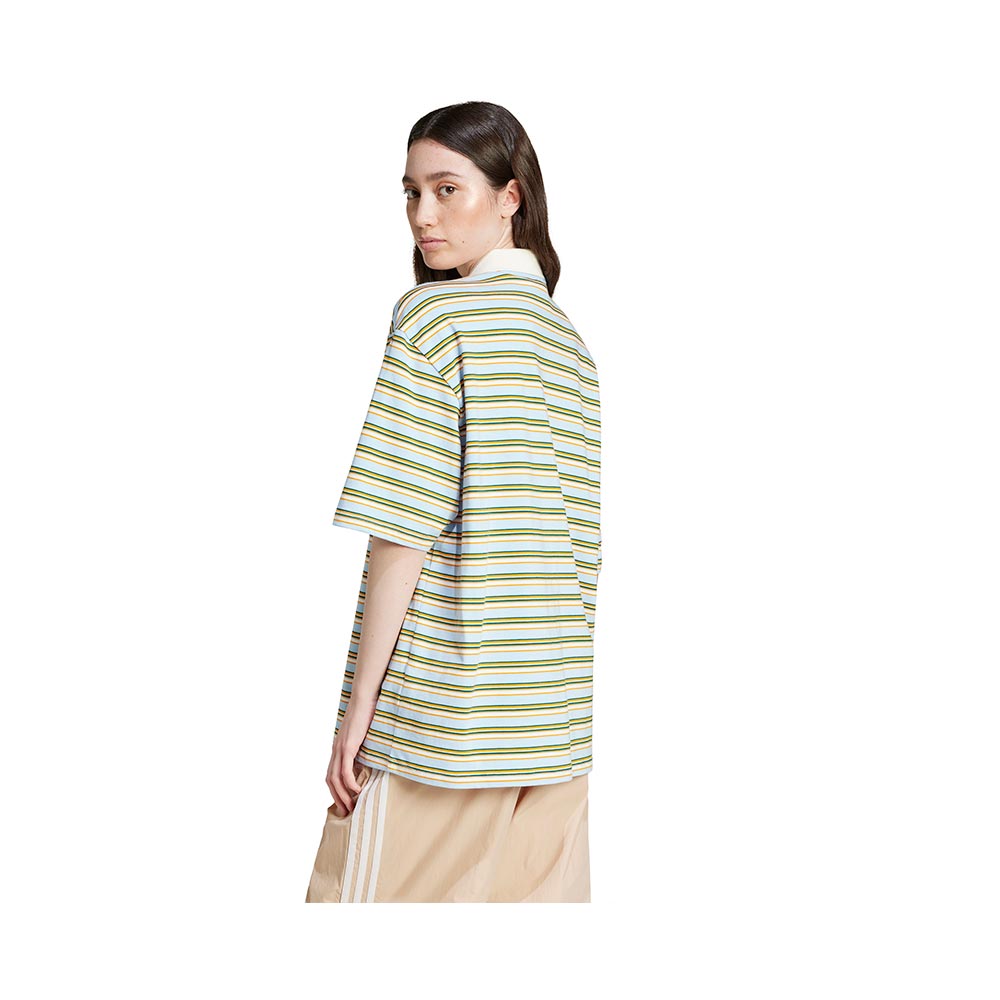 80S Oversized Stripe Polo Shirt Adidas image number 2