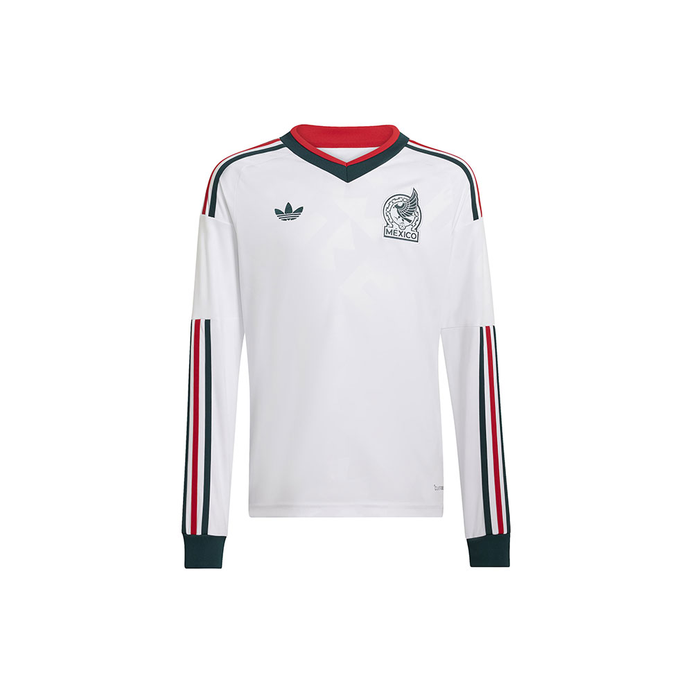 Mexico 26 Away Kids Long Sleeve Jersey Adidas BLANCO 